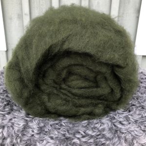 Färgad Ull Mossgrön